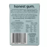 picture of Eucalyptus Mint All Nature Chewing Gum from honest gum in a flip box from the back with 12 pcs on white background plastic free, sugar free, sustainable and aspartam free | For website: healthychewinggum.com | Source: honest gum