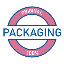 Ein Symbol in Form eines Kreises mit der Beschreibung „Originalverpackung 100 %“ mit blauem Rand und rosa Füllung im Kreis weist auf die Originalverpackung gesunder Kaugummiprodukte hin, die nicht umverpackt sind und deren Herkunft und Herkunft angeben echter Schöpfer (Hersteller) des Kaugummis, nicht zu vergessen das Know-how des Herstellers (gleichzeitig ist es eine missbilligende Haltung gegenüber allen Verkäufern, die die Herkunft von Produkten leugnen, in großen Mengen kaufen und Produkte umverpacken, die sie als solche ausgeben). ihre eigenen) | Quelle: healthychewinggum.com | Für die Website: healthychewinggum.com