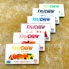 Common photo of several flavours of Xylichew chewing gum with yellow and white background | Author and owner: Jiri Samuel | For web: healthychewinggum.com