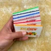 Common photo of several flavours of Xylichew chewing gum with yellow and white background | Author and owner: Jiri Samuel | For web: healthychewinggum.com