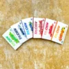 Common photo of several flavours of Xylichew chewing gum with yellow and white background | Author and owner: Jiri Samuel | For web: healthychewinggum.com