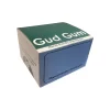 image of a large package of 100% natural Gud Gum chewing gum from the front on a transparent background (green and white box with text description) | For website: healthychewinggum.com | Source: Jiří Samuel