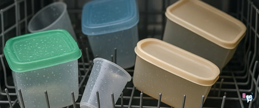 Plastové nádoby v myčce | Pro web: healthychewinggum.com | Pro článek: Proč plast nepatří do myčky – a co mají společného s plastem žvýkačky?