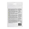 Chewing gum packaging from the back on a white background - Natural chewing gum - lemon - The Humble Co. free-plastic materials and free-harmful chemicals from the Swedish brand The Humble Co. - white paper bag with black text in English with a picture of a lemon and chewing gum and the logo