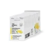 Natural chewing gum - lemon in a large pack of 30 bags on a white background - delivered in a large white box with a perforated section that can be separated so that the bags are clearly visible | The Humble Co. | HealthyChewingGum.com