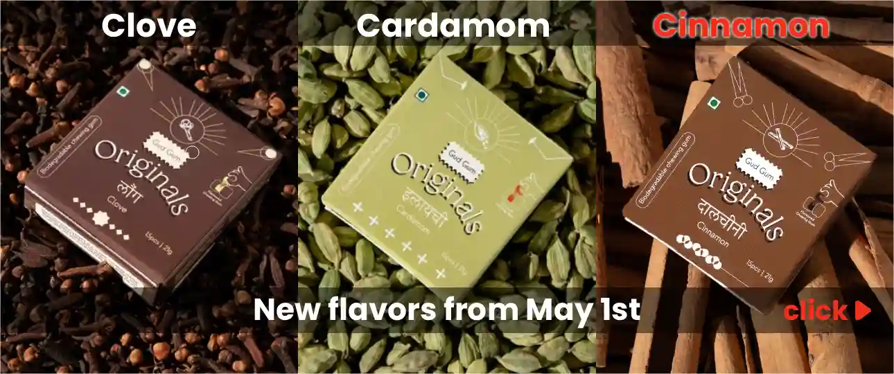 New Gud Gum Spiced flavors—unique natural chewing gums unlike any others in the world