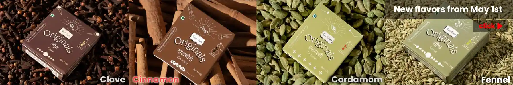 New Gud Gum Spiced flavors—unique natural chewing gums unlike any others in the world