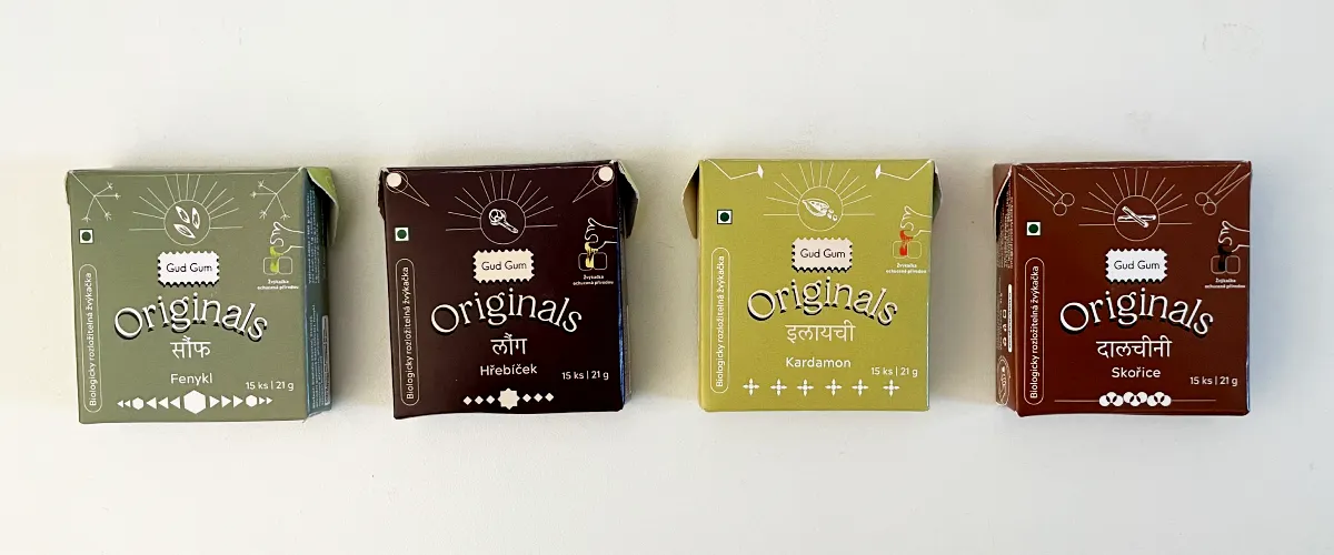 All new flavors - healthy chewing gums with spices Gud Gum